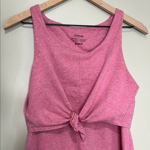 Pact Pink Sustainable Dress Womens Small 95% Cotton - Picture 4 of 7